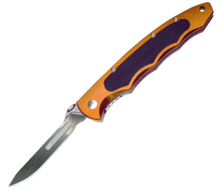 Havalon 2.75" Piranta-Edge Replaceable Blade Folding Knife features a liner lock